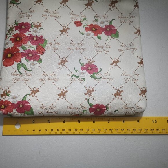 2 / $30.00 - Beverly Hills Polo Club Ladies Cream with Flowers Cross Body Bag - Picture 8 of 10